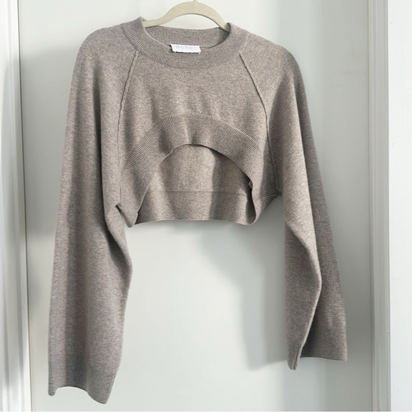 Dune_ Cropped Cashmere Sweater Beige S M L OS
